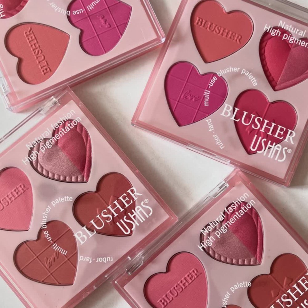 رژگونه پودری قلبی یوشاس Ushas Blusher